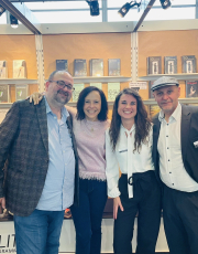 Presenting „Di Bernardo“ at the Bookfare in Frankfurt, with Septime Verlag (Roland Freisitzer, Jürgen Schütz, Verena Prantl)