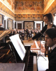 With Josè Gallardo during the concert in Palazzo Quirinale, Rome