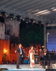 At the Award-Ceremony of 'Premio Sirmione Catullo' in Sirmione, Italy