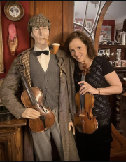 With my adorable colleague Sherlock Holmes in Hillesheim “Café Sherlock”, Germany; Photo Ralf Kramp