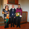 After Literaturgottesdienst in the Evangelic Reformed Church Hergiswil (Switzerland) with Pfarrer Tobias Winkler and organist Sonja Betten; Photo Martin Sax